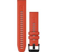 Garmin 22mm QuickFit watch band, Silicone, Flame Red | Official Garmin watch band, fits select fēnix, instinct & more, ideal for daily wear, sports & daily wear, sweat resistant