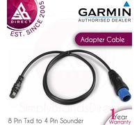 Garmin 8 Pin Transducer to 4 Pin Sounder Adapter Cable│010-12719-00