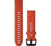 Garmin Acc, fenix 7S, 20mm QuickFit Flame Red Silicone Band | Official Garmin watch band, fits select fēnix, instinct & more, ideal for daily wear, sports & daily wear, sweat resistant