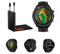 Garmin Approach S70 Golf GPS Smartwatch AMOLED 47mm (Black) Bundle