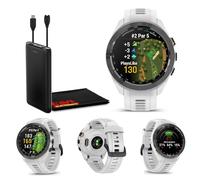 Garmin Approach S70 Golf GPS Watch AMOLED 42mm (White) Fitness Bundle