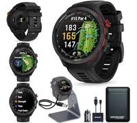 Garmin Approach S70 Golf Smartwatch, Full-Color CourseView Maps AMOLED Display, Advanced Shot Execution & Putt Alignment, Immersive Golfing Experience w/Signature Stand Power Bundle