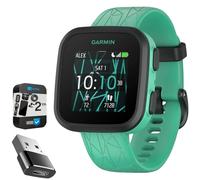 Garmin Bounce Kids Two-Way Smartwatch with Text and Voice Messages, Green Burst 010-02448-02 | Official US Partner | Pack with Enhanced CPS Protection 2 Year