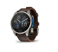 Garmin D2™ Mach 2, 47mm Touchscreen Aviator Smartwatch with GPS Moving Map, Aviation Weather, Health and Wellness Features, Flashlight, and More Oxford Brown Leather Band