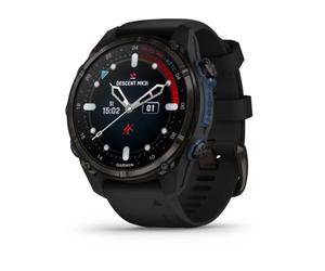 Garmin Descent™ Mk3i - 43 mm Carbon Grey DLC Titanium with Black Silicone Band Black