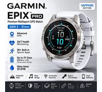Garmin EPIX Pro Gen 2 Sapphire 51mm HRM With GPS Multisport Watch White Mens