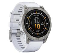 Garmin Epix Pro (Gen 2) Sapphire Edition Smartwatch with Silicone Band, 47 mm Case, White
