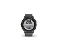 Garmin fenix 6 Pro Solar, Multisport GPS Watch with Solar Charging Capabilities, Advanced Training Features and Data, Black with Slate Gray Band