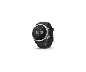 Garmin Fēnix 6S Solar, Solar-powered Multisport GPS Watch, Advanced Training Features and Data, Silver with Black Band
