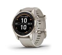 Garmin fēnix 7S Pro Sapphire Solar, Multisport GPS Smartwatch, Built-in Flashlight, Solar Charging Capability, Sand