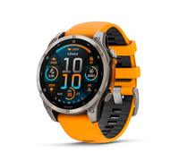Garmin fēnix® 8-47 mm AMOLED Sapphire Premium Multisport GPS Smartwatch, Long-Lasting Battery, Div Built-in LED Flashlight, Titanium Spark Orange/Graphite Band