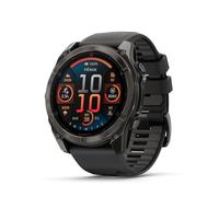 Garmin fēnix® 8 - 51 mm, AMOLED, Sapphire, Premium Multisport GPS Smartwatch, Long-Lasting Battery Life, Div Built-in LED Flashlight, Carbon Gray DLC Titanium with Pebble Gray Band