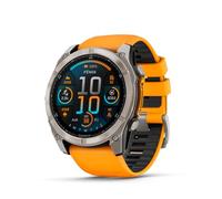 Garmin fēnix® 8 - 51 mm, AMOLED, Sapphire, Premium Multisport GPS Smartwatch, Long-Lasting Battery Life, Dive-Rated, Built-in LED Flashlight, Titanium with Spark Orange/Graphite Band