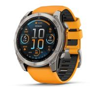 GARMIN Fenix 8-51 MM, AMOLED, Sapphire Titanium with SPARKORANGE/Graphite Silicone Band