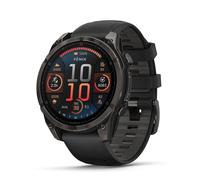 Garmin Fenix 8 AMOLED 47mm - Carbon Grey DLC Titanium Case, Black Pebble Grey Silicone Strap, Used - Like New