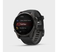 Garmin Fenix 8 AMOLED Sapphire Edition 43mm GPS Smartwatch, Carbon Grey Titanium and Black with Black and Pebble Grey Band One Size