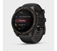 Garmin fenix 8 AMOLED Sapphire Edition 47mm GSP Smartwatch, Carbon Grey Titanium and Black with Black and Pebble Grey Band One Size