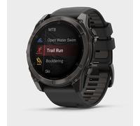 Garmin fenix 8 AMOLED Sapphire Edition 51mm GPS Smartwatch, Carbon Grey Titanium and Black with Black and Pebble Grey Band One Size