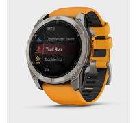 Garmin fenix 8 AMOLED Sapphire Edition 51mm GPS Smartwatch, Titanium and Graphite with Spark Orange and Graphite Band One Size