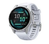 GARMIN fenix 8 AMOLED Smart Watch - Silver & Whitestone, 43 mm, White,Silver/Grey