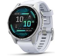 Garmin fēnix 8 Premium Multisport GPS Smartwatch - 43mm Whitestone with AMOLED Display & Built-in LED Flashlight, New