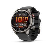 Garmin fēnix® 8 Pro, 51mm, AMOLED Display, Premium Connected Multisport GPS Smartwatch with Heart Rate Monitor, inReach® Technology, Sapphire, Titanium with Graphite/Black Silicone Band