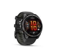 GARMIN Fenix 8 Pro Amoled Premium Multisport GPS Smartwatch | 51 mm, Sapphire Glass, Charcoal Grey DLC Titanium with Black/Grey Silicone Strap and 27 Days Battery Life | Built-in Speaker