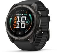 Garmin fenix 9 51mm Carbon Grey DLC Titanium Black Dial Black Silicone Strap Watch