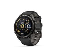 Garmin fenix 9 Pro inReach 47mm Carbon Grey DLC Titanium Black Dial Black Silicone Strap Watch