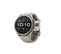 Garmin fenix 9 Pro inReach Smart Watch - Titanium with Fog Grey & Dark Sandstone Silicone Band, 43 mm, Silver/Grey