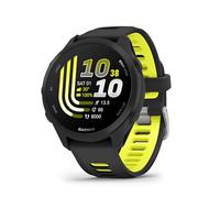 Garmin Forerunner 170, 43mm GPS running smartwatch, lightweight, AMOLED, advanced training, insights & features,HRV status, safety & tracking features, up to 10 days battery life, Black/Amp Yellow