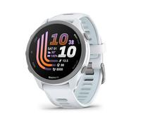 Garmin Forerunner 170, 43mm GPS running smartwatch, lightweight, AMOLED, advanced training,insights & features, HRV status, safety & tracking features,up to 10 days battery life,Whitestone/Cloud Blue