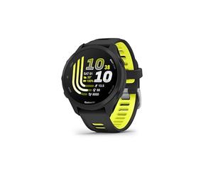Garmin Forerunner® 170 Music, GPS Running Smartwatch, Advanced Training Statistics and Recovery Insights plus Music Storage, Black with Black/Amp Yellow Strap