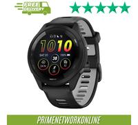 Garmin Forerunner 265 - Black Bezel & Powder Gray Silicone Band 100% NEW ⭐⭐⭐⭐⭐