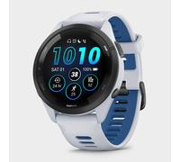 Garmin Forerunner 265 GPS Watch, Black Bezel with Whitestone Case and Whitestone/Tidal Blue Silicone Band One Size