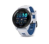 Garmin Forerunner 265 Running Smart Watch, Colorful AMOLED Display, Training Measures and Recovery Information, White Stone and Tide Blue