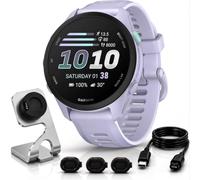 Garmin Forerunner 70, 1.2" AMOLED GPS Running Watch, Training Readiness, 13-Day Battery, Cool Lavender, 010-04307-03 w/Deco Essentials Charging Dock, 3-Pack Dust Cover & USB-C Cable