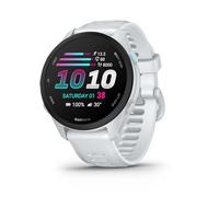 Garmin Forerunner 70, 43mm GPS running smartwatch, lightweight, AMOLED, easy to use, safety & tracking features, up to 13 days battery life, Whitestone