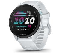 Garmin Forerunner 70, 43mm GPS running smartwatch, lightweight, AMOLED, easy to use, safety & tracking features, up to 13 days battery life, Whitestone