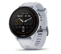 Garmin Forerunner 955 Solar GPS Smart Watch with Solar Charging Capability Customized for Triathletes Long Life Battery White Stone