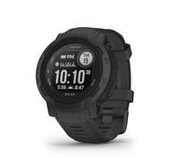 Garmin Instinct 2 Solar Rugged GPS Smartwatch, Graphite | MIP display, up to 28 days battery life, GPS, 40+ sports apps, training recommendations, body battery, silicone strap