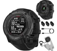 Garmin Instinct 2X Solar Tactical Edition, Solar Charging, Rugged GPS Smartwatch, Built-in Flashlight, Ballistics Calculator, Black 010-02805-13 Bundle with Deco Essentials Charging Dock Kit