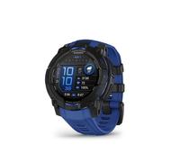 Garmin Instinct® 3 - 45 mm, AMOLED Display, Rugged Outdoor GPS Smartwatch, Built-in Flashlight, Supernova Collection Limited Edition Color, Black with Bolt Blue/Black Silicone Band