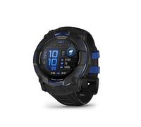 Garmin Instinct 3, 50mm AMOLED Rugged GPS Smartwatch,Built in Sports Apps and Health Monitoring, LED Flashlight, Shock Resistant, 10ATM, Up to 24 days Battery Life, Black/Bolt Blue accents