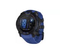Garmin Instinct® 3 - 45 mm, AMOLED Display, Rugged Outdoor GPS Smartwatch, Built-in Flashlight, Supernova Collection Limited Edition Color, Black with Bolt Blue/Black Silicone Band