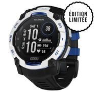 Garmin - Instinct 3 Solar Blanche Avec Bracelet Noir Bleu - 50 mm - GPS watches
