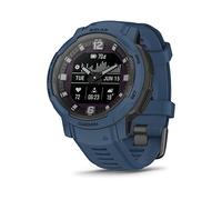 Garmin Instinct Crossover Solar, Rugged Hybrid Smartwatch with Solar Charging Capabilities, Analog Hands and Digital Display, Tidal Blue, Adjustable