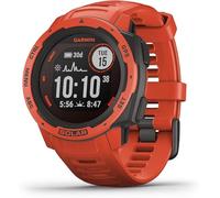 Garmin Instinct Solar, Solar-powered Rugged Outdoor Smartwatch, Built-in Sports Apps and Health Monitoring, Flame Red