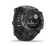 Garmin Instinct Solar, Solar-powered Rugged Outdoor Smartwatch, Built-in Sports Apps and Health Monitoring, Graphite Camo