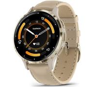 Garmin men's Venu 3S gray and gold French Gray & Soft Gold 010-02785-55 silicone strap
